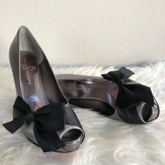 Paris Hilton Shoes - Paris Hilton, Destiny Pump, Silver & Black